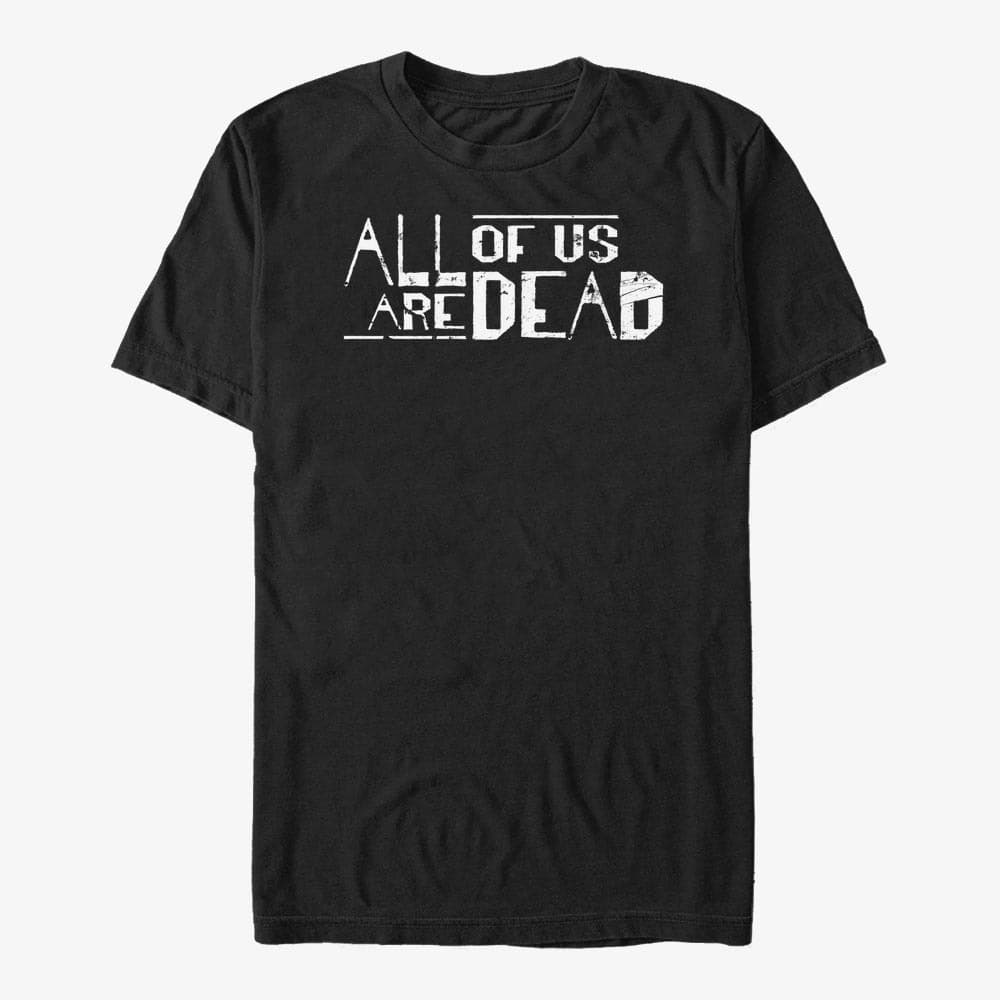 Marškinėliai Merch Netflix All Of Us Are Dead - AOUAD Eng Logo Men's T-Shirt Black