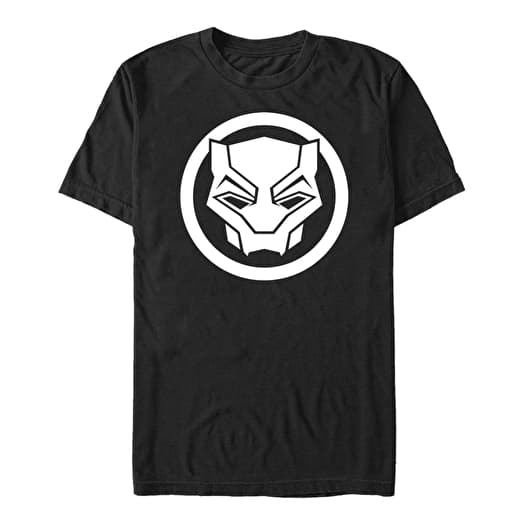 Póló Merch Marvel Black Panther: Wakanda Forever - Black Panther Sigil Clear Men's T-Shirt Black