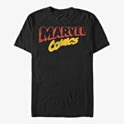 Merch Marvel - RETRO LOGO Men's T-Shirt Black