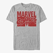 Merch Marvel - LOGO DISTRESSED Men's T-Shirt Heather Grey