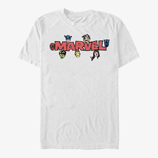 T-shirt Merch Marvel Avengers Classic - VINTAGE LOGO Men's T-Shirt White