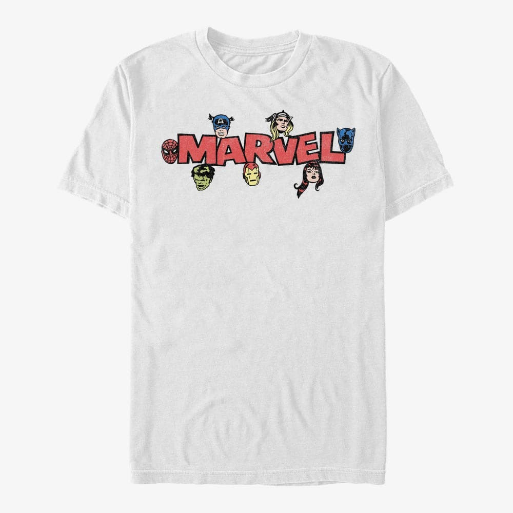 Magliette Merch Marvel Avengers Classic - VINTAGE LOGO Men's T-Shirt White