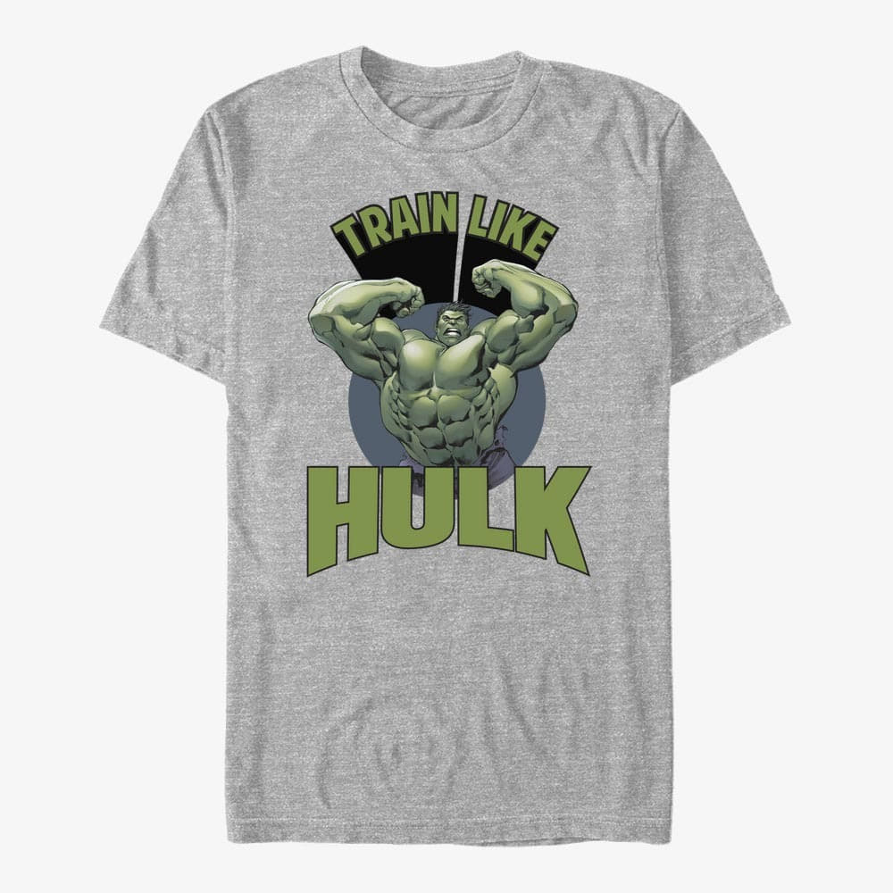 majice kratkih rukava Merch Marvel Avengers - HULK Built Like Men's T-Shirt Heather Grey