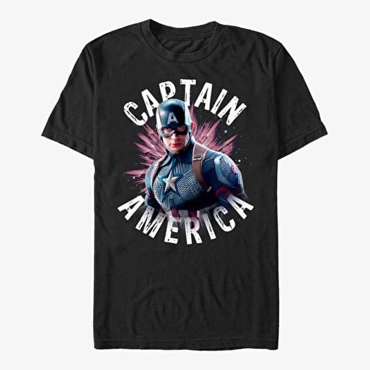 Marškinėliai Merch Marvel Avengers: Endgame - Cap Burst Men's T-Shirt Black