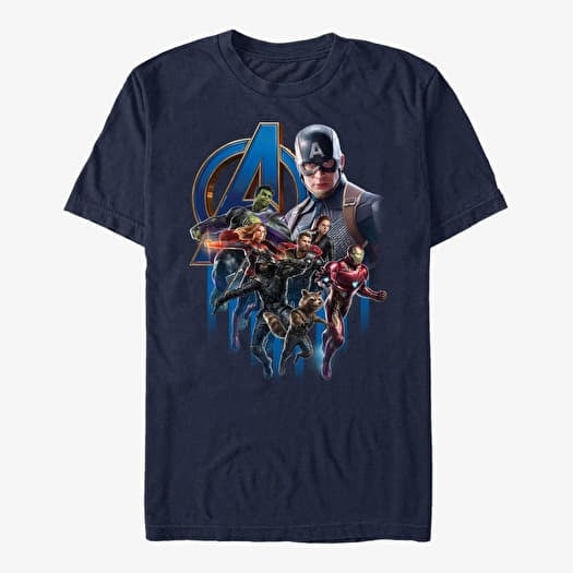 T-shirt Merch Marvel Avengers: Endgame - Avengers Group Poster Men's T-Shirt Navy Blue
