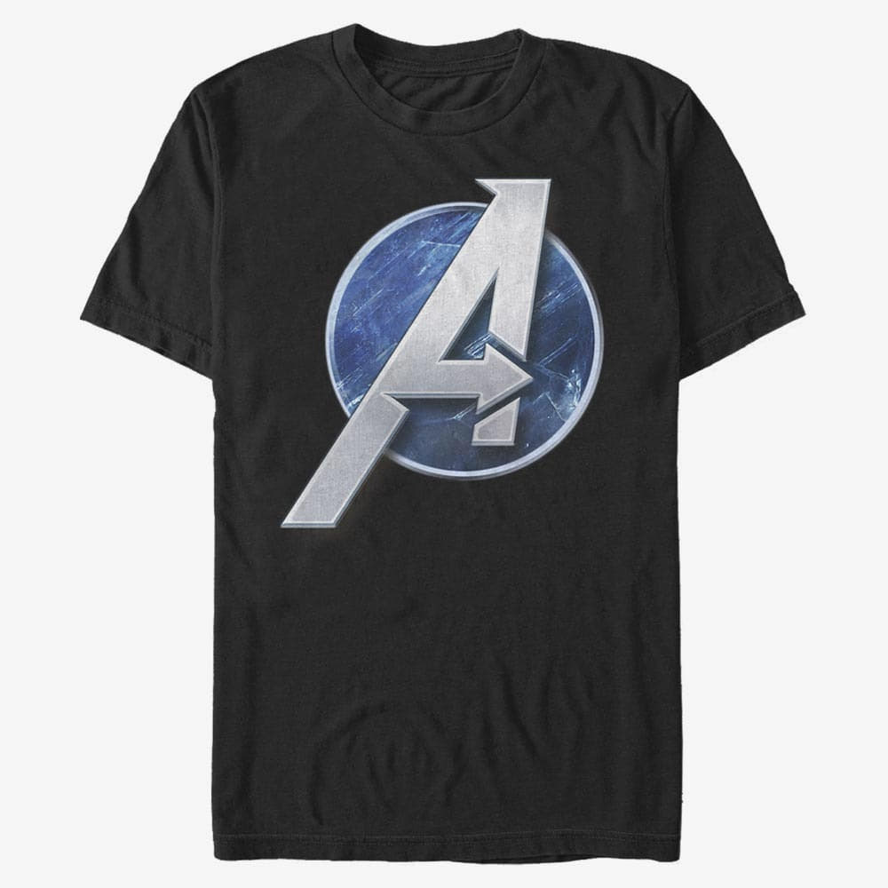 Magliette Merch Marvel Avengers Classic - Avengers Game Circle Logo Men's T-Shirt Black