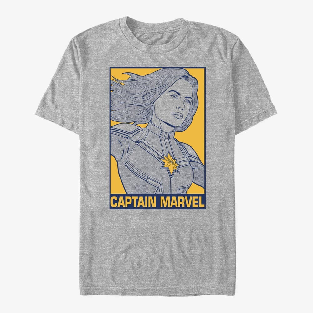 T-shirts Merch Marvel Avengers: Endgame - Pop Captain Marvel Men's T-Shirt Heather Grey