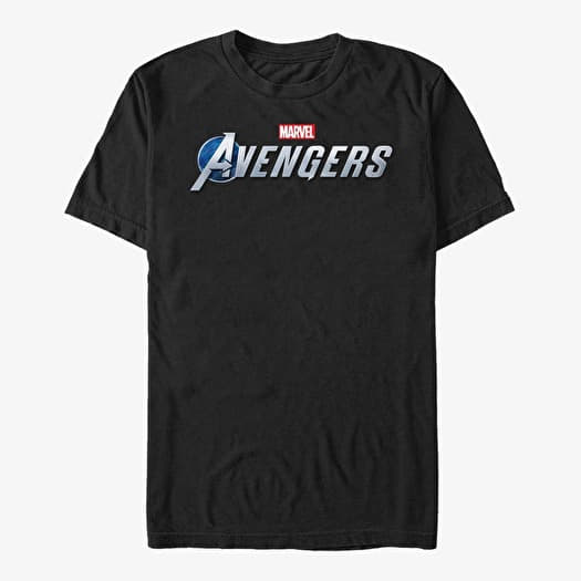 T-shirt Merch Marvel Avengers Classic - Avengers Game Brick Logo Men's T-Shirt Black