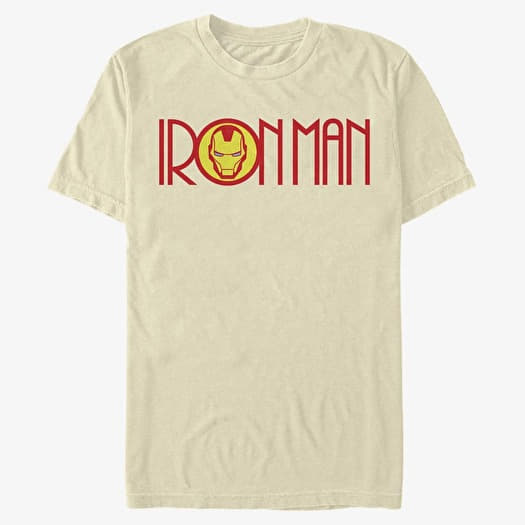 Tričko Merch Marvel Avengers Classic - Retro Ironman Logo Men's T-Shirt Natural