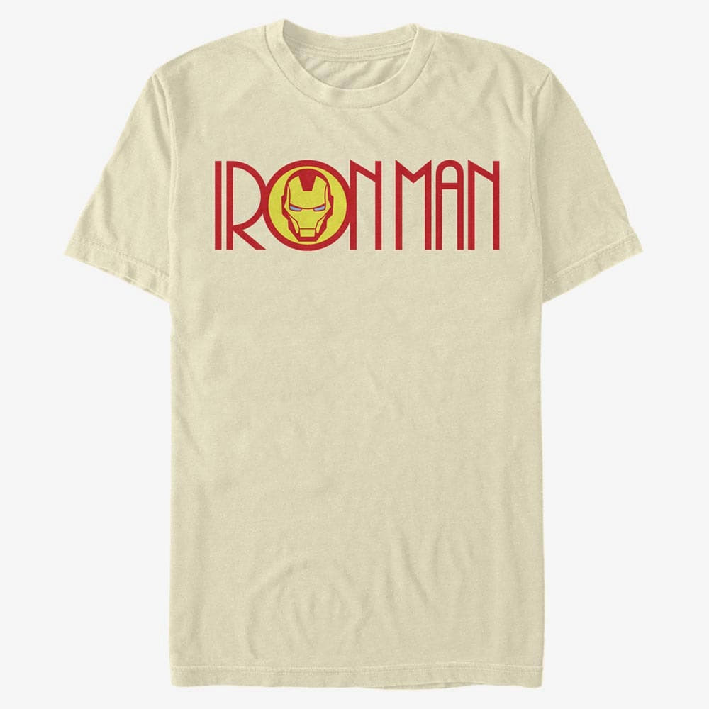 T-shirts Merch Marvel Avengers Classic - Retro Ironman Logo Men's T-Shirt Natural