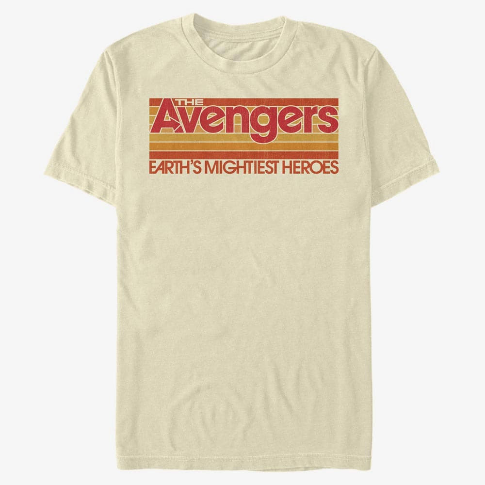 T-Shirts Merch Marvel Avengers Classic - Retro Avengers Men's T-Shirt Natural