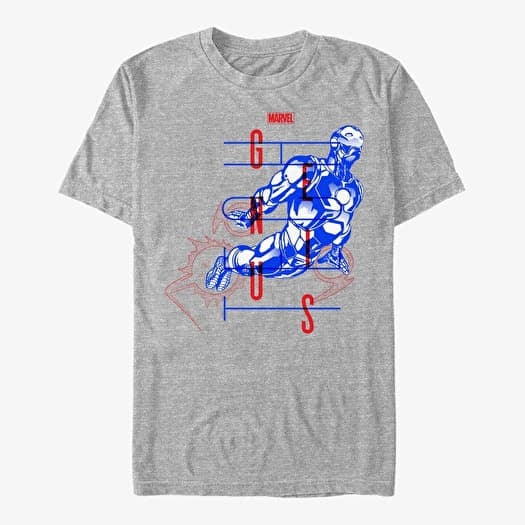 Tricou Merch Marvel - Ironman Blue Men's T-Shirt Heather Grey