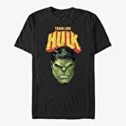Merch Marvel Avengers - Hulk Face Men's T-Shirt Black