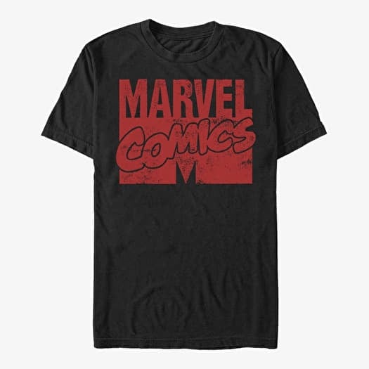 Merch Marvel - LOGO DISTRESSED Men's T-Shirt Black