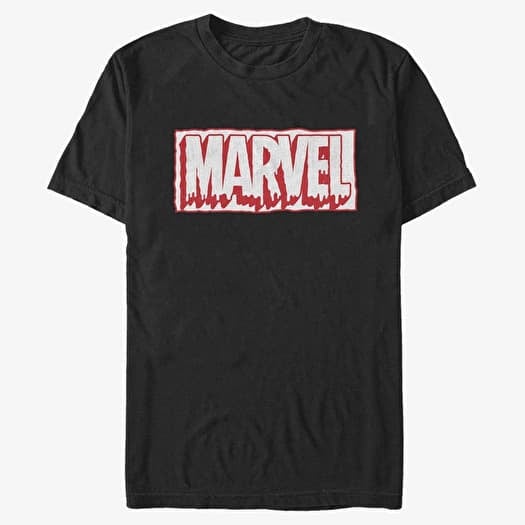 T-shirt Merch Marvel - Marvel Drip Outline Men's T-Shirt Black