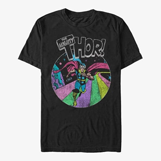 T-krekls Merch Marvel Avengers Classic - Grunge Thor Men's T-Shirt Black