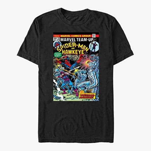 T-shirt Merch Marvel Avengers Classic - Spidey & Hawkeye Men's T-Shirt Black