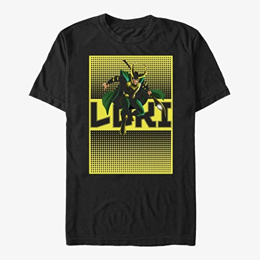 T-shirt Merch Marvel - Halftone Loki Men's T-Shirt Black
