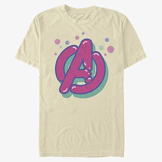 Tričko Merch Marvel Avengers Classic - Bubble Avengers Icon Men's T-Shirt Natural