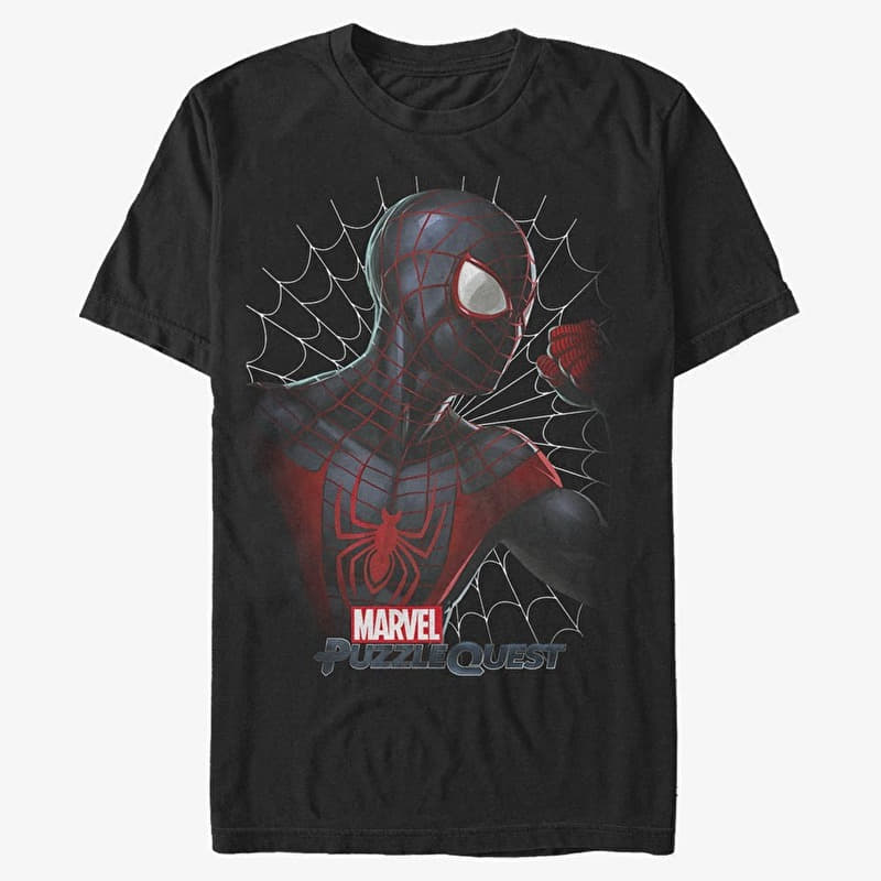Merch Marvel - Miles Spider Men's T-Shirt Black