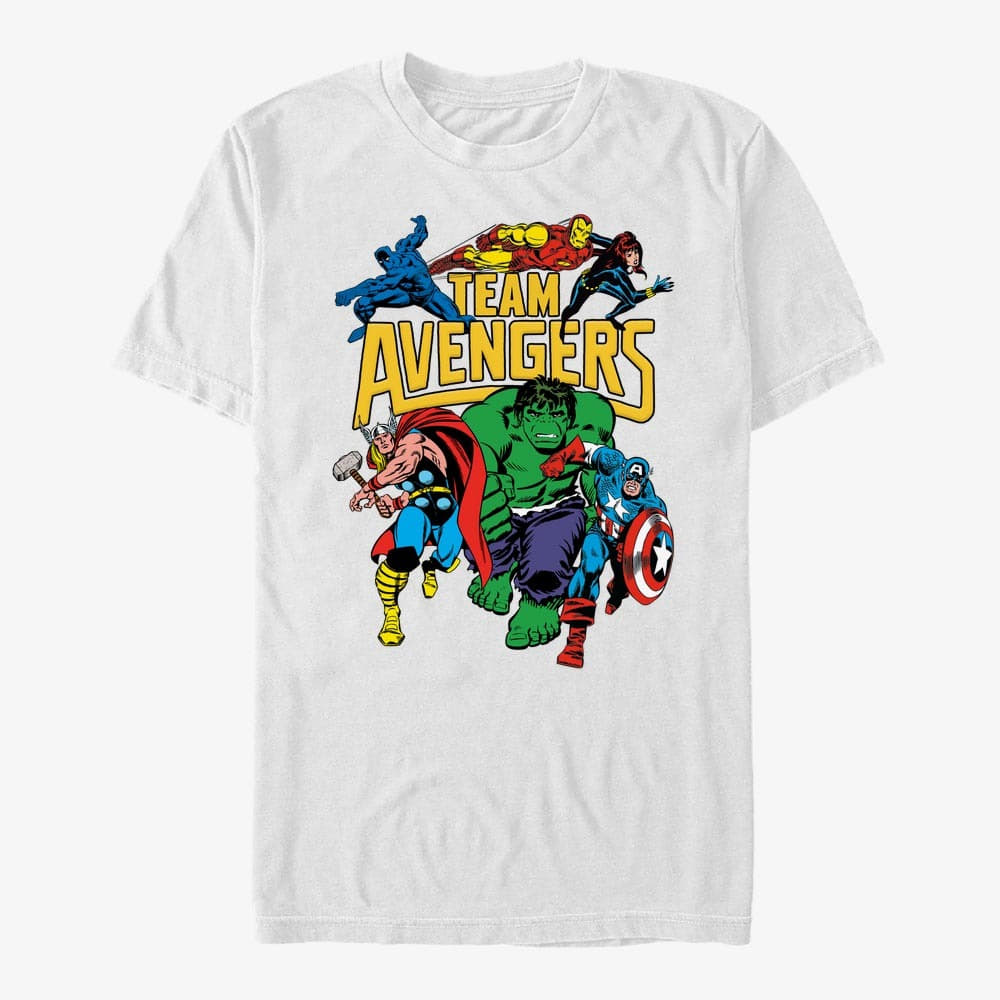 Magliette Merch Marvel Avengers Classic - Avengers Assemble Men's T-Shirt White