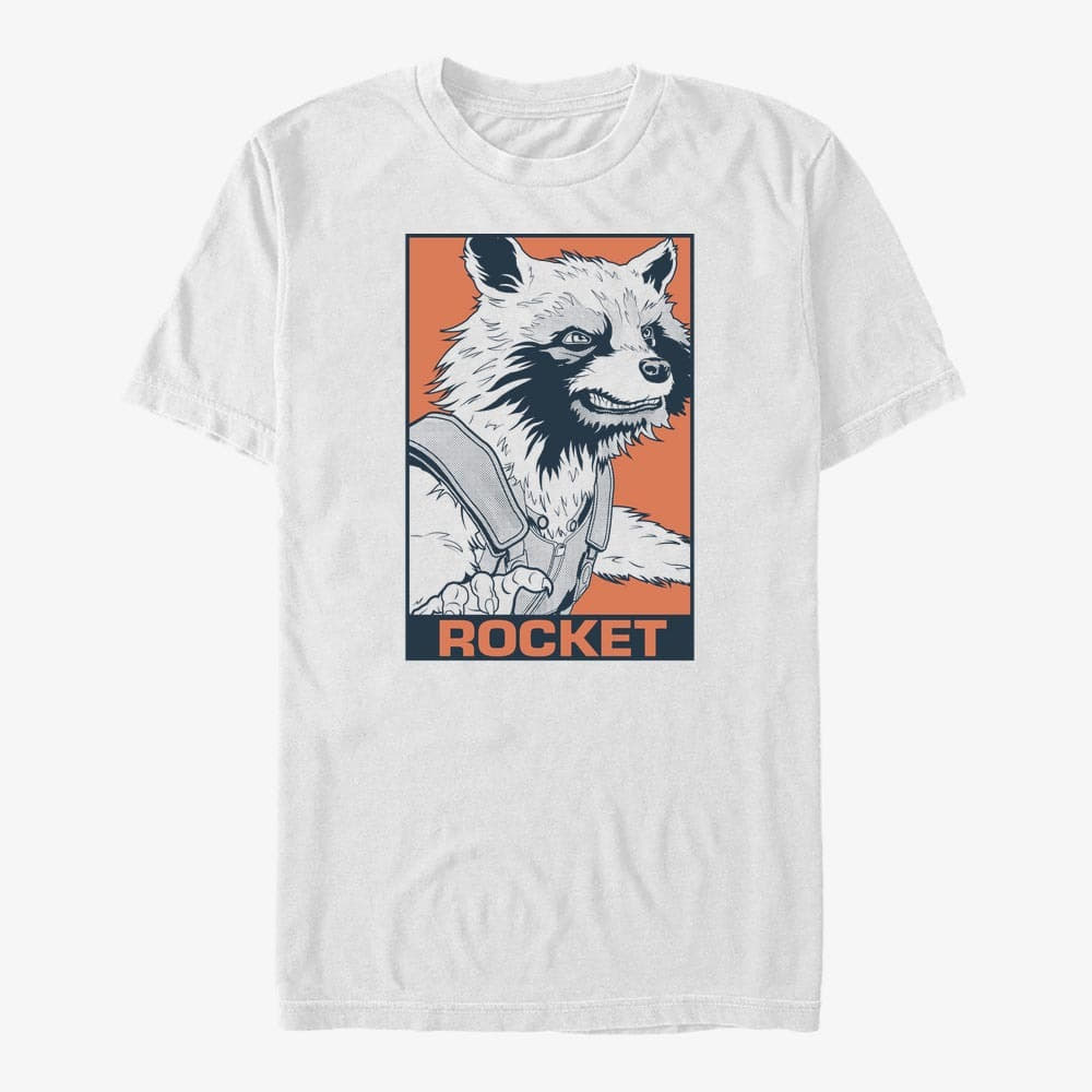 T-särgid Merch Marvel Avengers: Endgame - Pop Rocket Men's T-Shirt White