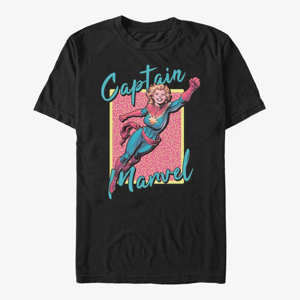 T-shirts Merch Marvel Avengers Classic - 90s Captain Marvel Men's T-Shirt Black