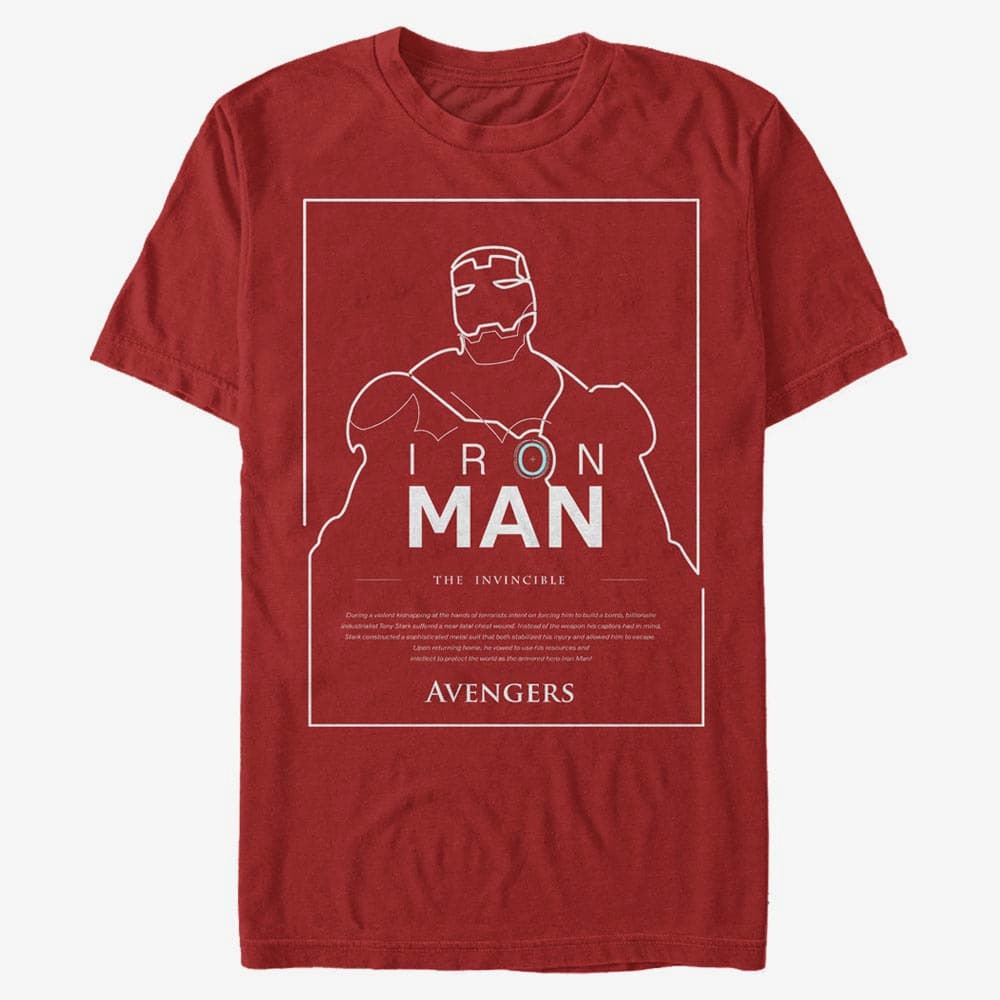 Camisetas Merch Marvel Avengers Classic - The Invincible Men's T-Shirt Red