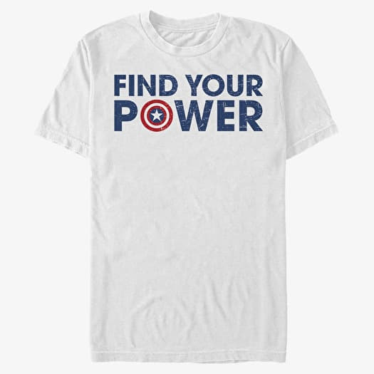 Camiseta Merch Marvel Avengers Classic - Shield Power Men's T-Shirt White
