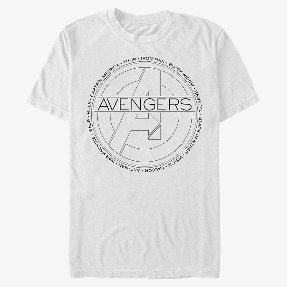 T-shirts Merch Marvel Avengers Classic - Avengers Circle Icon Men's T-Shirt White