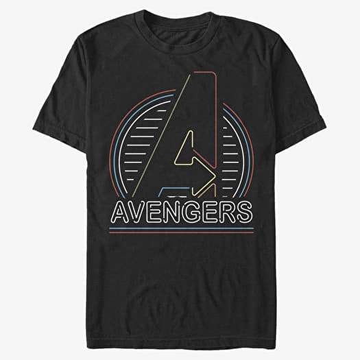 T-shirt Merch Marvel Avengers Classic - Neon Avengers Men's T-Shirt Black