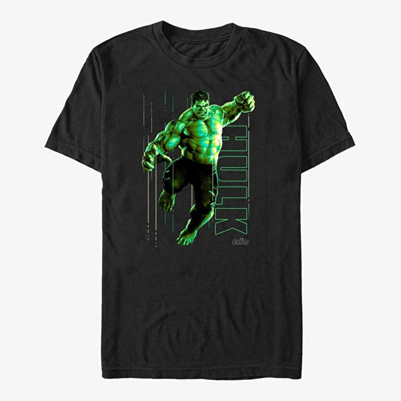 T-Shirt Merch Marvel Avengers: Infinity War - Hulk Glow Unisex T-Shirt Black