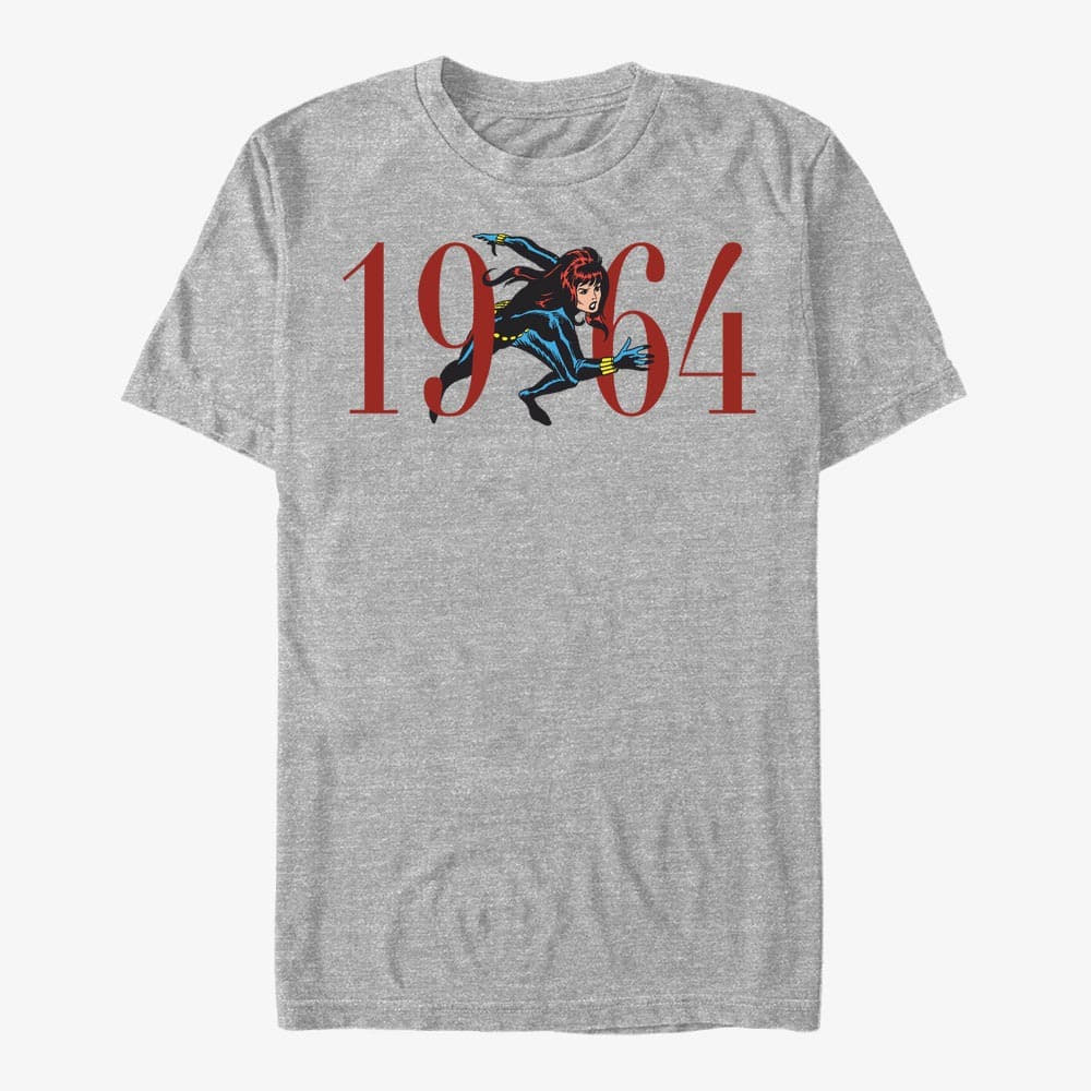 T-Shirts Merch Marvel Avengers Classic - Widow Sixty Four Men's T-Shirt Heather Grey