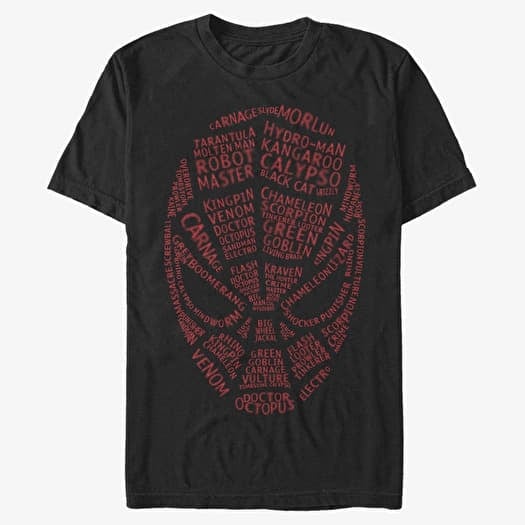 T-shirt Merch Marvel Avengers Classic - Spidey Words Men's T-Shirt Black