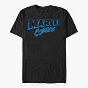 Merch Marvel - RETRO LOGO Men's T-Shirt Black