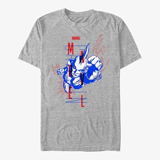 Tričko Merch Marvel - Marvel Blue Men's T-Shirt Heather Grey