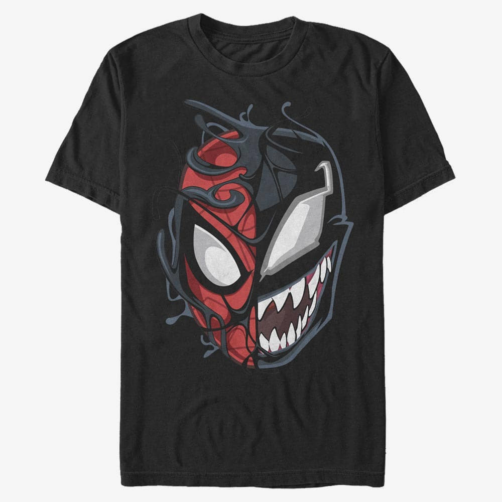 Pólók Merch Marvel - Peter Venom Men's T-Shirt Black