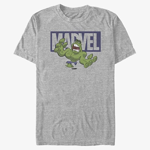 Majica Merch Marvel Avengers Classic - Brick Hulk Men's T-Shirt Heather Grey