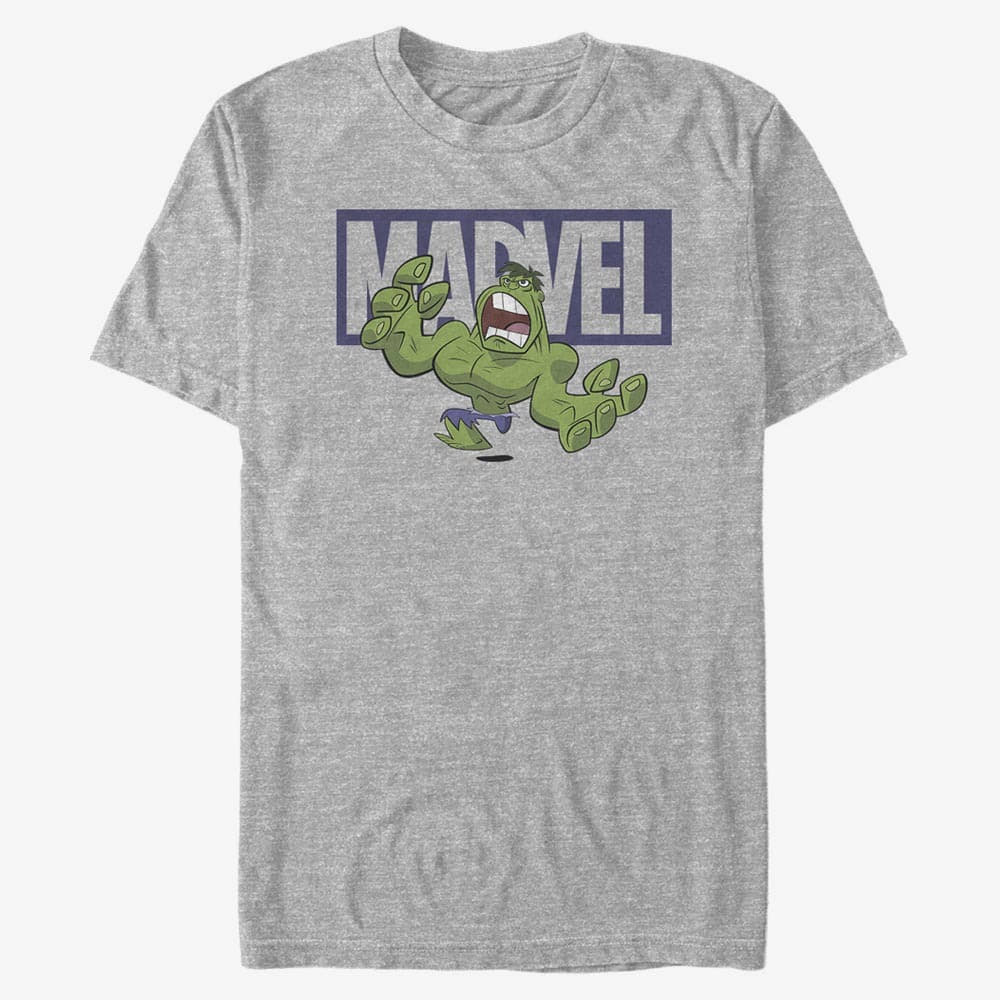 T-shirts Merch Marvel Avengers Classic - Brick Hulk Men's T-Shirt Heather Grey