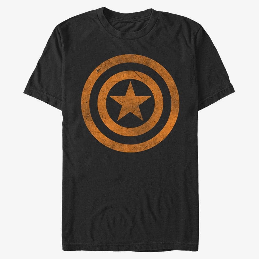 T-Shirts Merch Marvel Avengers Classic - Capn Orange Men's T-Shirt Black
