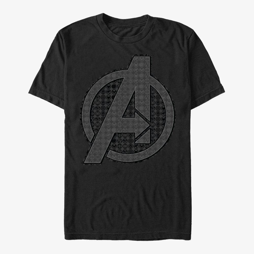 T-Shirts Merch Marvel Avengers: Endgame - Endgame Grayscale Logo Men's T-Shirt Black