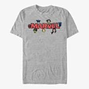 Merch Marvel Avengers Classic - VINTAGE LOGO Men's T-Shirt Heather Grey