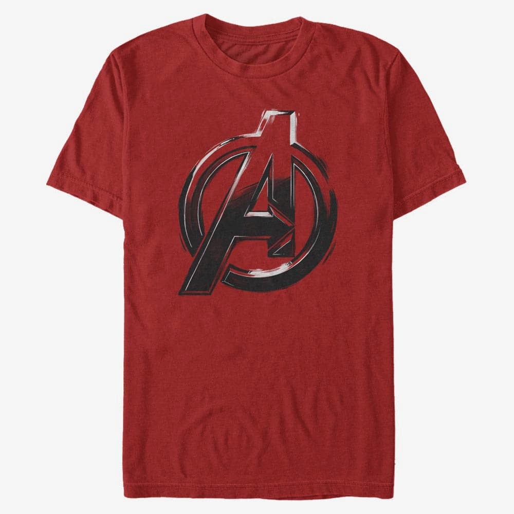 T-Shirts Merch Marvel Avengers Classic - Avengers Logo Sketch Men's T-Shirt Red