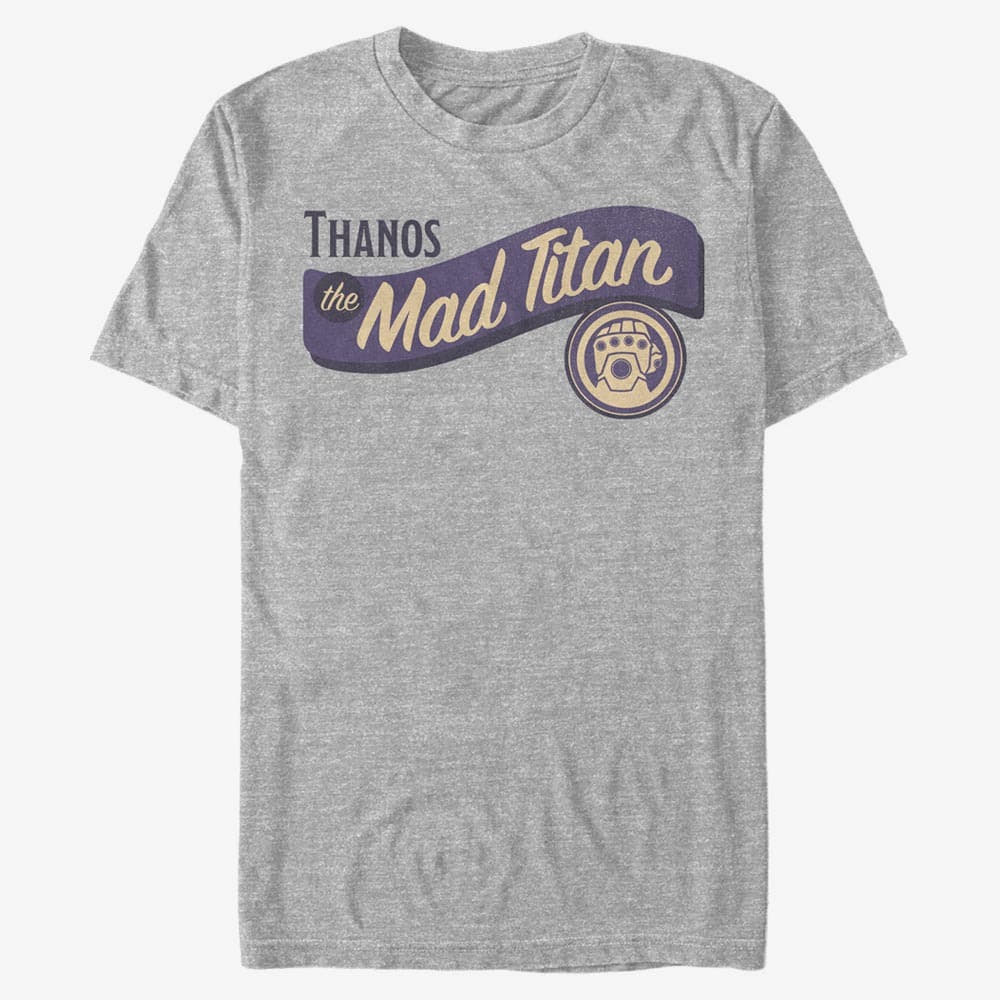 majice kratkih rukava Merch Marvel Avengers Classic - Mad Titan Jersey Men's T-Shirt Heather Grey