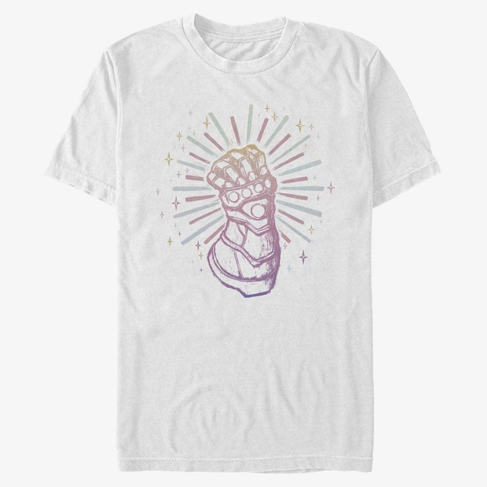 T-shirts Merch Marvel Avengers Classic - 80s Gauntlet Men's T-Shirt White