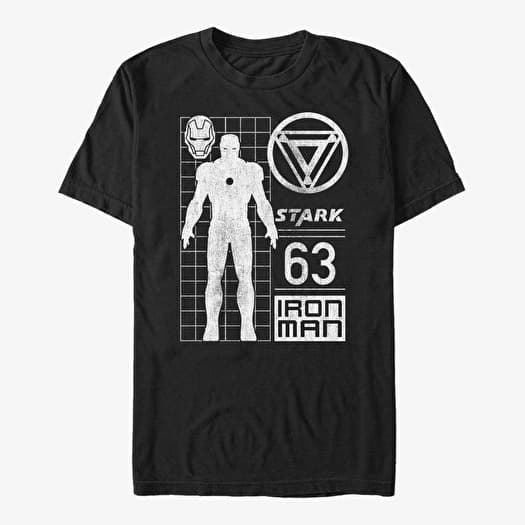 Tričko Merch Marvel Avengers Classic - Stark Contrast Men's T-Shirt Black