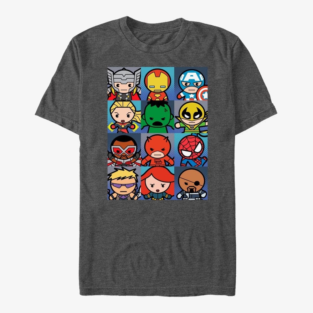T-Shirts Merch Marvel Avengers Classic - Kawaii Boxes Men's T-Shirt Dark Heather Grey