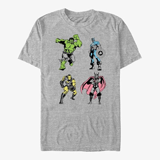 T-shirt Merch Marvel Avengers Classic - Neon Pop Avengers Men's T-Shirt Heather Grey