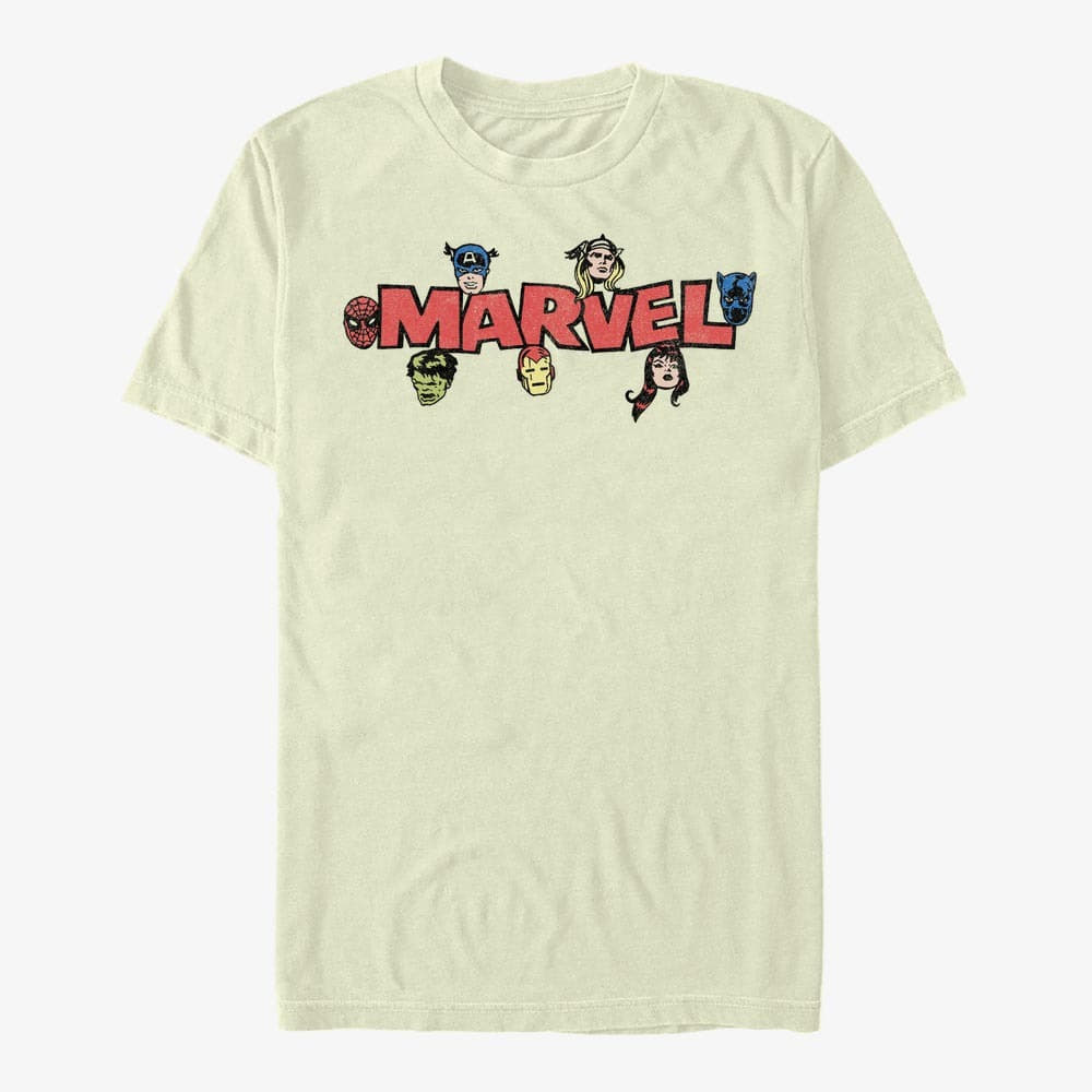 T-shirts Merch Marvel Avengers Classic - VINTAGE LOGO Men's T-Shirt Natural