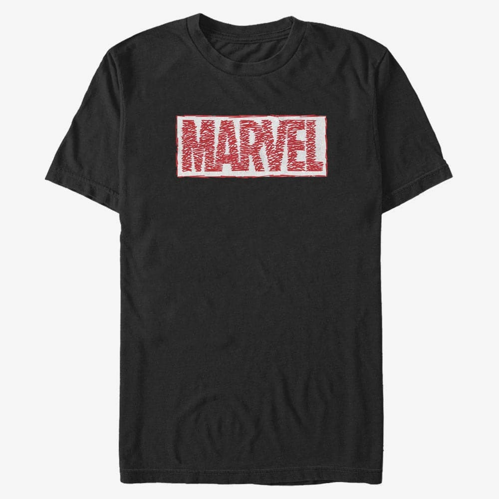 T-shirts Merch Marvel - Marvel Scribble Men's T-Shirt Black
